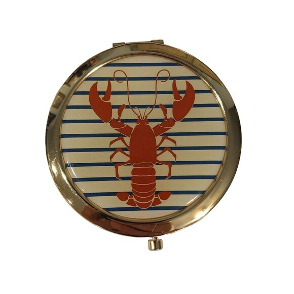 Accessories - Lobster Compact Mirror Beach Nautical